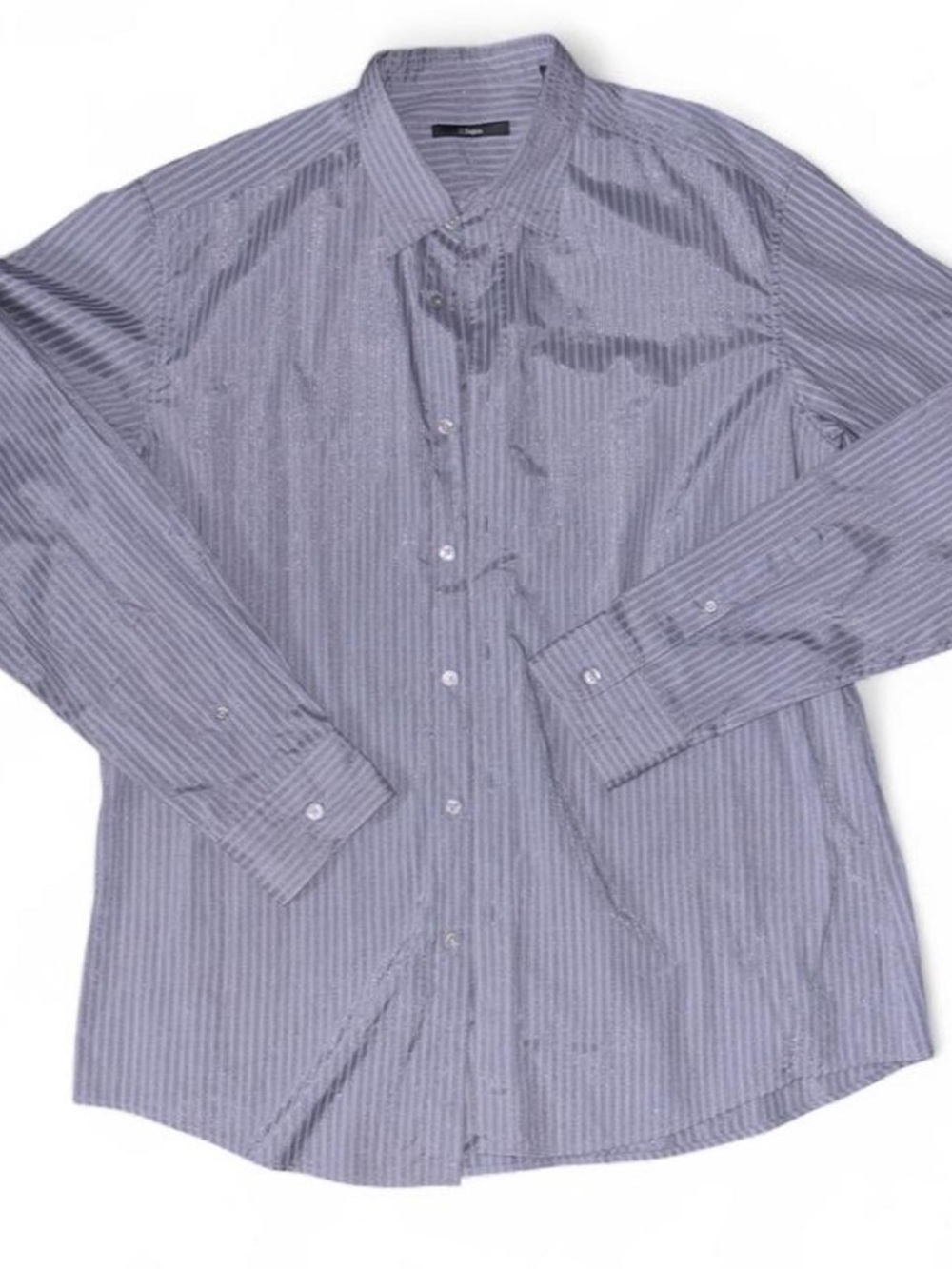 Zegna Men's Long-Sleeve Stripe Dress Shirt - Blue
